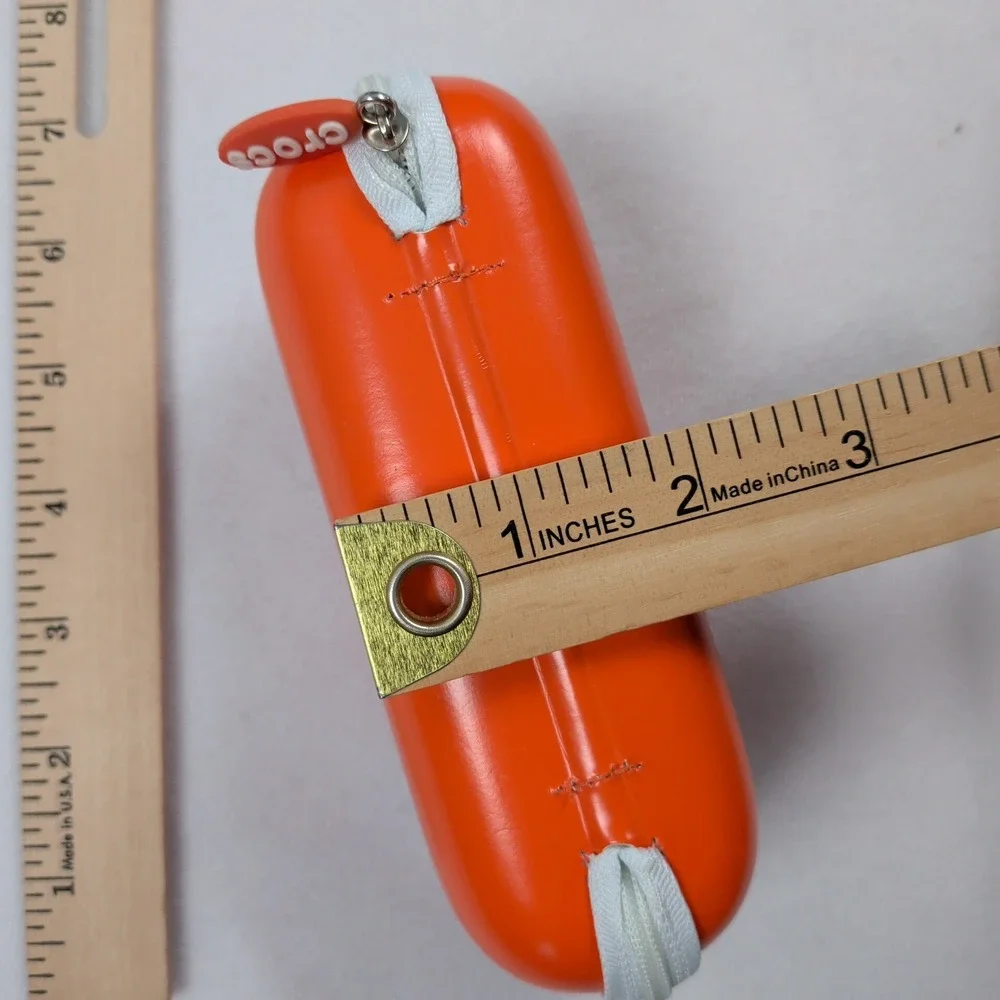 Crocs Eyewear Kids Orange Hard Shell Zipper Glasses Case Sunglasses Protector